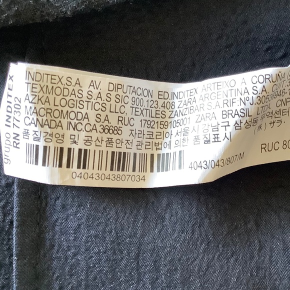 Zara dark gray flannel like cropped jacket Medium - Picture 9 of 13